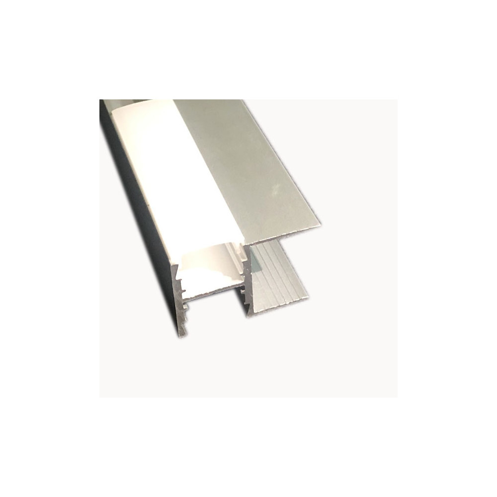 Profilé Aluminium pour Étagère avec Capot Continu pour Ruban LED jusqu'à  12mm - Ledkia