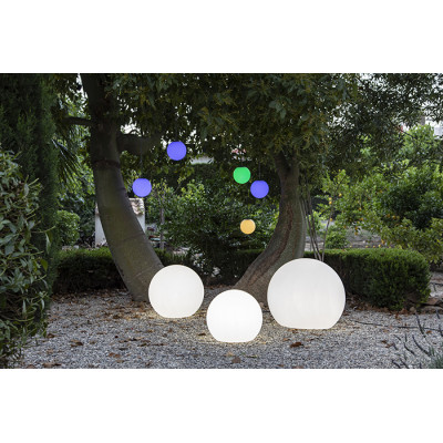Boule Lumineuse 40cm Buly Lampe d'extérieur solaire + rechargeable - Boule  Lumineuse Extérieur