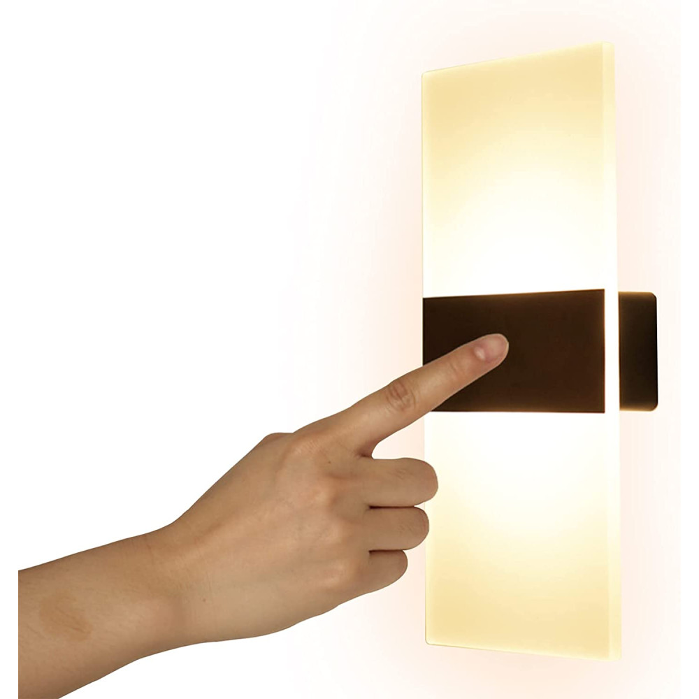 Lampe de lecture murale LED, applique murale sans fil avec port de charge  USB, batterie rechargeable modulée en continu, tactile modulable magnétique  à 360 °