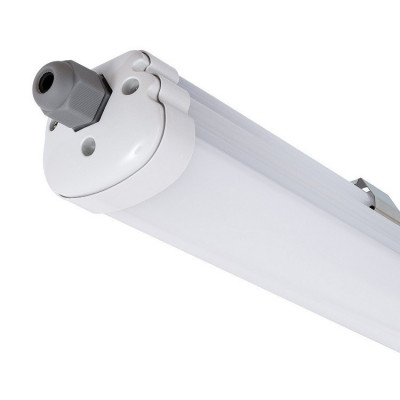 Ledvion Réglette LED 60CM - 2x6.3W - 1100 Lumen - 4000K - Haute Efficacité  - Étiquette Énergétique C - IP65 - avec tube fluorescent LED