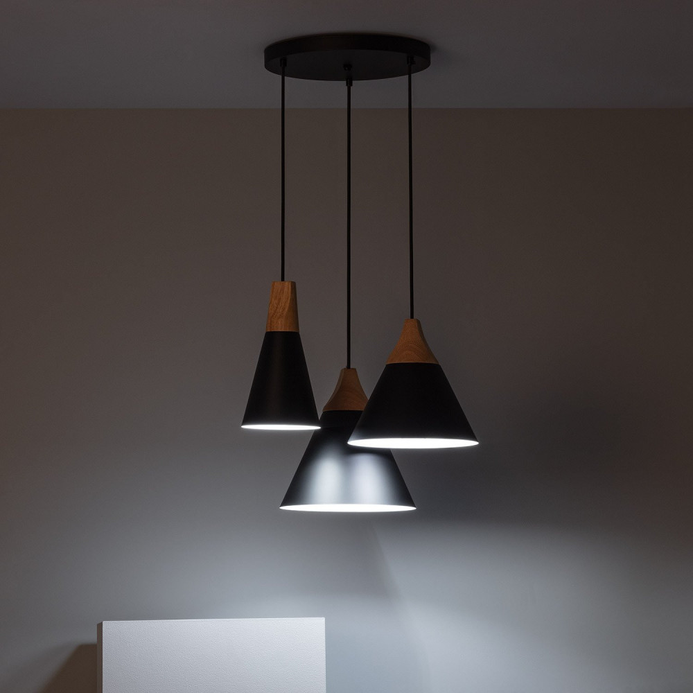 plafonnier-triple-suspensions-bois-et-metal-noir-culot-e27