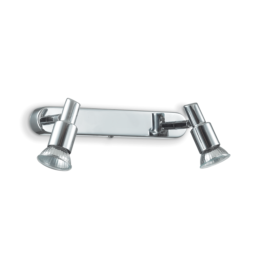 Réglette salle de bain Lyam IP44 chromé GU10 2 x 400 Lumens COREP, 1333893, Ampoule, luminaire et eclairage